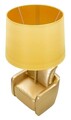 Lampa de masa Midcentury, Mauro Ferretti, 1 x E27, 40W, 26x46 cm, polirasina/fier, auriu
