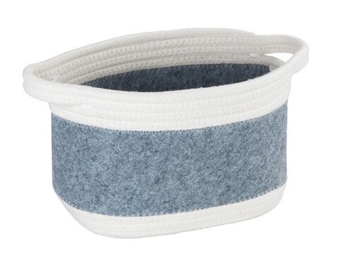 Cos depozitare, wenko, bea light grey m, 24 x 16 x 16 cm, bumbac/poliester, multicolor