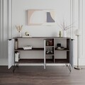Consola, Decortie, Clara, 142 x 83 x 35.6 cm, pal melaminat, maro