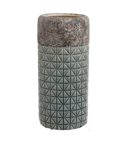 Vaza Green, InArt, 16 x 34.5 cm, ceramica, verde inart imagine 2022 by aka-home.ro