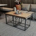 Set masute de cafea, Kalune Design, Defne, PAL, Pin Atlantic / Negru