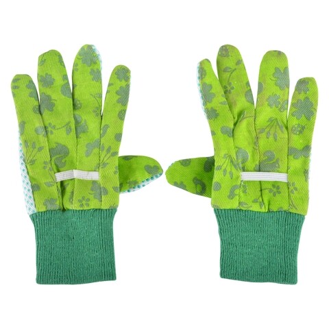 Poza Manusi gradinarit pentru copii, Esschert, 11 x 19.7 cm, bumbac/poliester/vascoza/PVC, verde