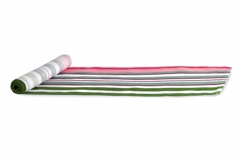 Traversa pentru masa 33x180, 100% bumbac, pink stripes