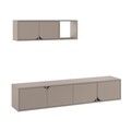 Comoda TV cu raft, Decortie, Spark, pal melaminat, mocha