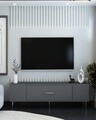 Comoda TV, Olivia, Dekos, 150x48 cm, PAL , Antracit / Argintiu