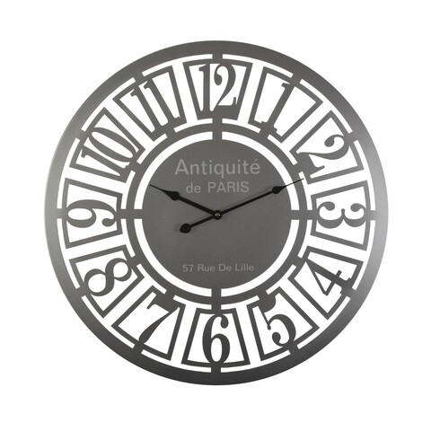 Ceas de perete sage, versa, 60 cm, metal, argintiu