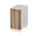 Dulap pentru bucatarie, Hanah Home, Minar, 40x87x58 cm, Alb / Dore