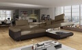 Coltar extensibil dreapta 4 locuri, ELTAP, Anton, 272x203x85 cm, lemn/poliester, maro/maro inchis