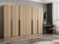 Dulap pentru haine, Minerva, Kale Plus, 270x210x52 cm, PAL, Stejar