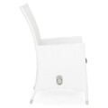 Fotoliu dining, Miami, L.61 l.65 H.105, aluminiu, alb/gri