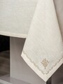 Set fete de masa 8 piese, Pera - Ecru, Cotton Box, 90% POLIESTER/10% BUMBAC
