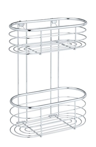 Etajera pentru baie, wenko, trestina, 26 x 35 x 14 cm, inox, gri