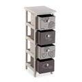 Organizator pentru baie cu 4 sertare Cozy, Versa, 30x25x72 cm, lemn