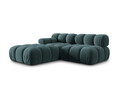Canapea modulara 4 locuri cotiera dreapta, Bellis-51, Micadoni Home, 282x94x70 cm, catifea, turcoaz