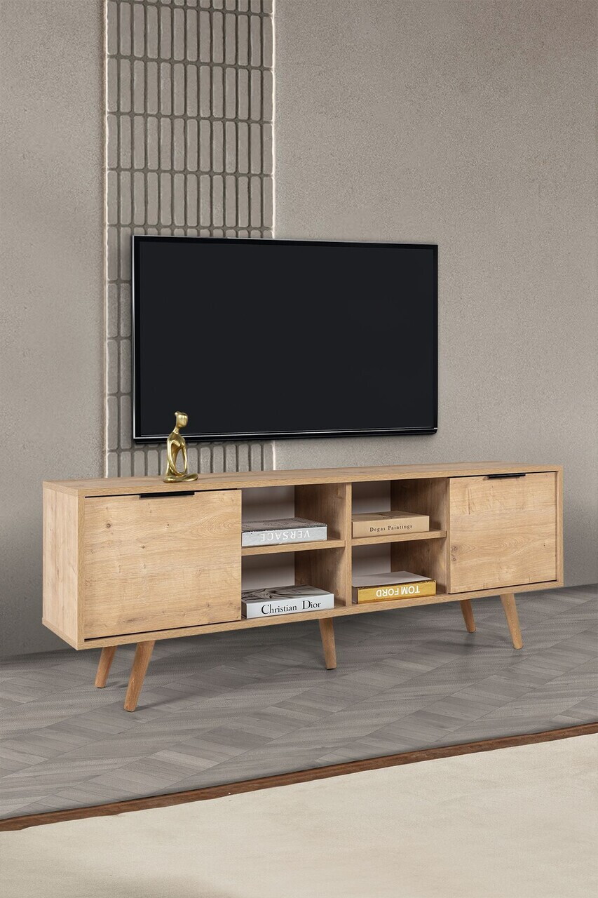 Comoda TV, Hanah Home, Sina 3622, 160x59x35 cm, PAL, Maro — imaginea 4