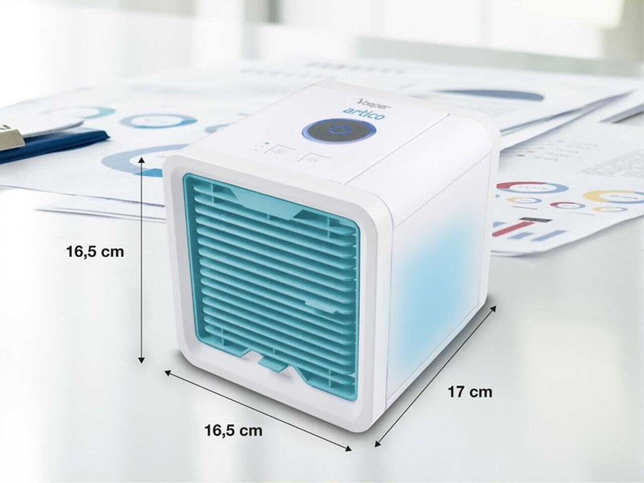 Mini racitor de aer Beper, 16.5x17x16.5 cm, 5W, 750 ml, ABS, alb - view 7