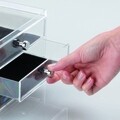 Organizator pentru cosmetice iDesign, 3 compartimente, 16.5x18x12.5 cm