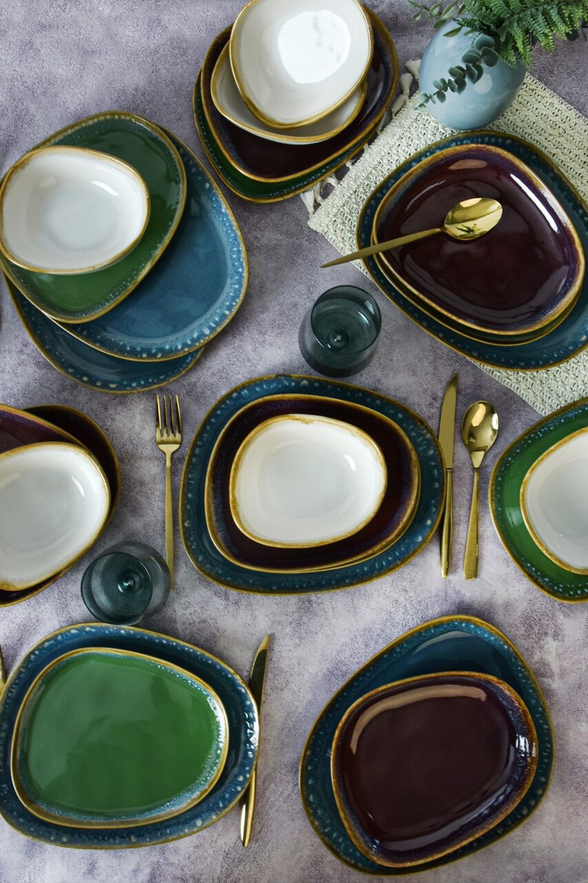 Serviciu de masa, Keramika, 275KRM2225, Ceramica , Nu absoarbe apa, Multicolor - 1 | YEO