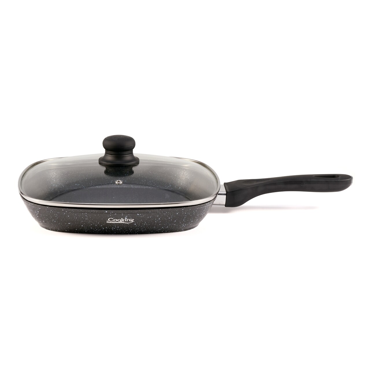 Tigaie grill cu capac Black Sand, Cooking by Heinner, 28x4 cm, aluminiu turnat - 1 | YEO