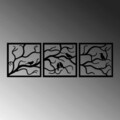 Decoratiune de perete, Tree 15, Metal, Dimensiune: 150 x 50 cm, Negru
