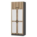 Dulap pentru haine, Minerva, Kale Oak, 90x255x52 cm, PAL, Stejar