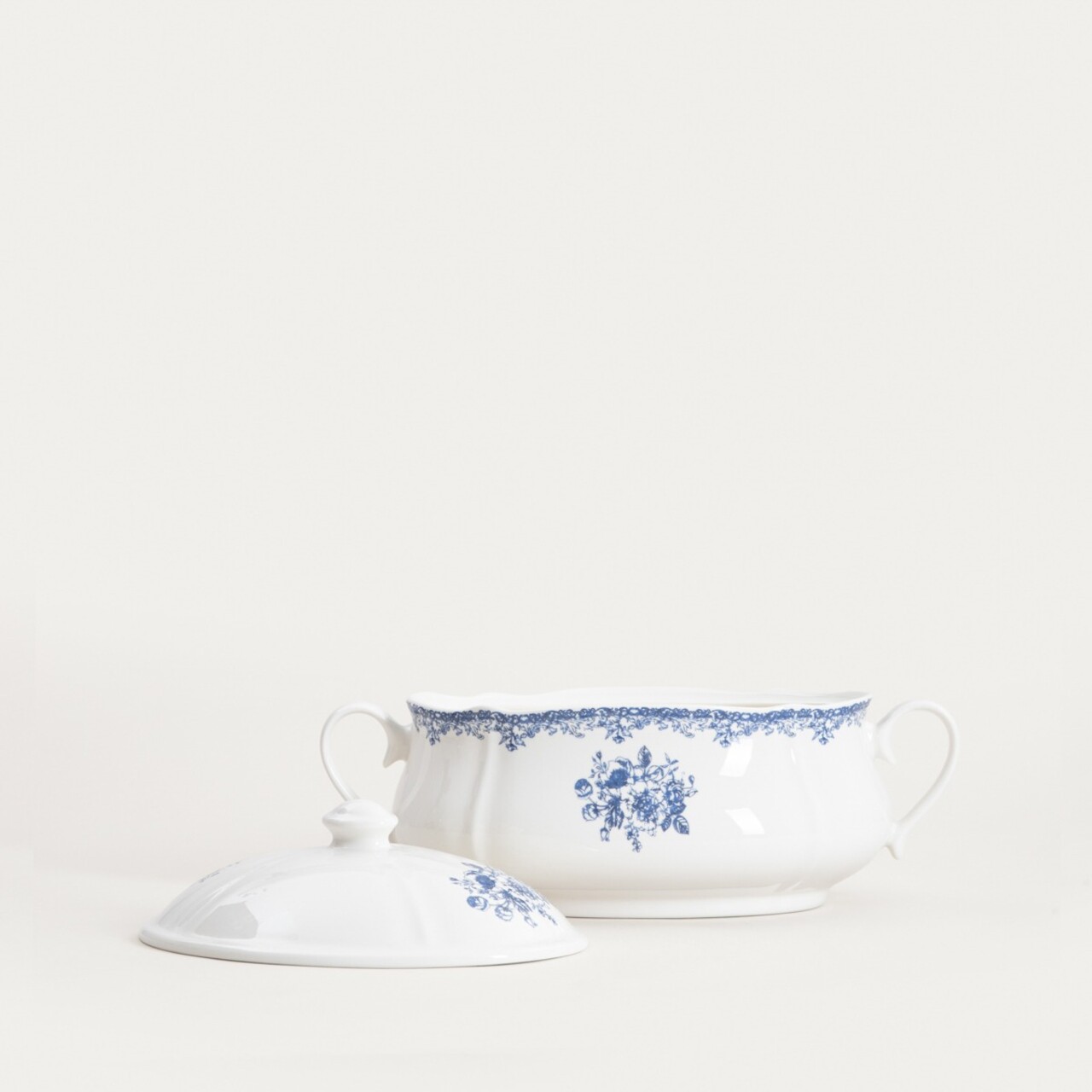 Supiera Lourry, Homla, 3 L, portelan, alb/albastru - imagine 2