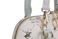 Geanta Beverly Hills Polo Club, 710, piele ecologica, alb/turcoaz