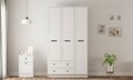 Dulap pentru haine, Rabi, Rb-168-01-002, 105x184x52 cm, Alb mat