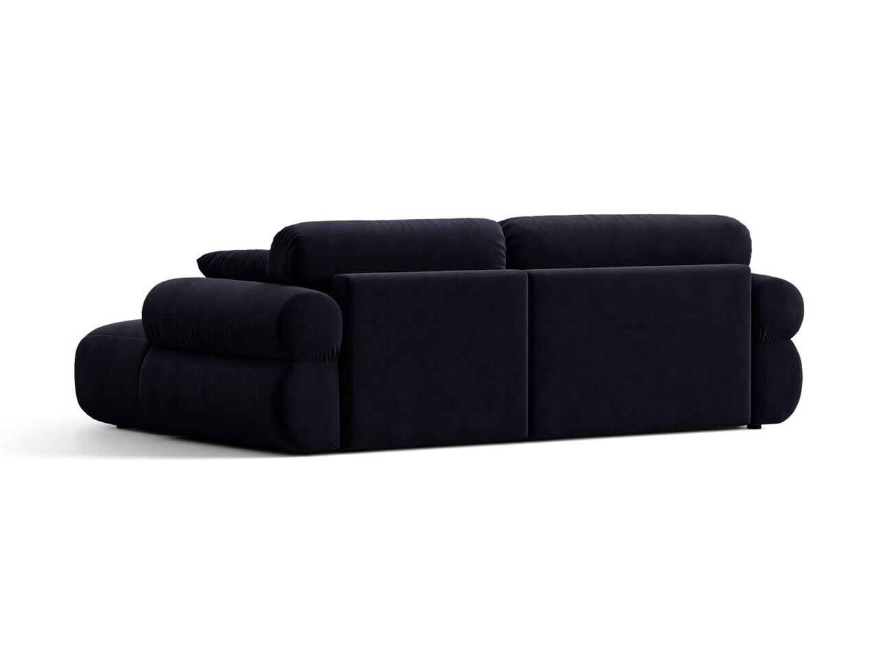 Coltar dreapta 4 locuri, Ophelia, Micadoni Home, 236x164x84 cm, catifea, albastru regal — imaginea 4