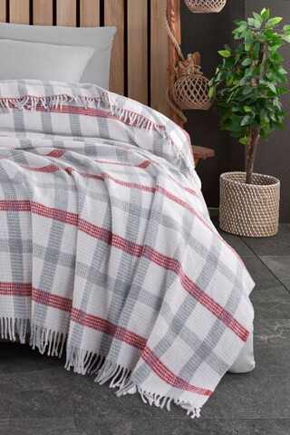 Patura Single, Warm Soft - Grey, Red, Eponj Home, 70% bumbac/30% acril