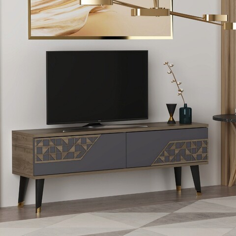 Comoda tv, olivia, toronto, 120x45.2x29.6 cm, pal, nuc / antracit
