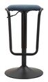 Scaun de bar Destiny, Mauro Ferretti, 41x61 cm, inaltime reglabila, fier/poliester, negru/albastru