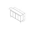 Comoda TV, Odessa, Stria, 120x30x75 cm, PAL, Alb / Antracit