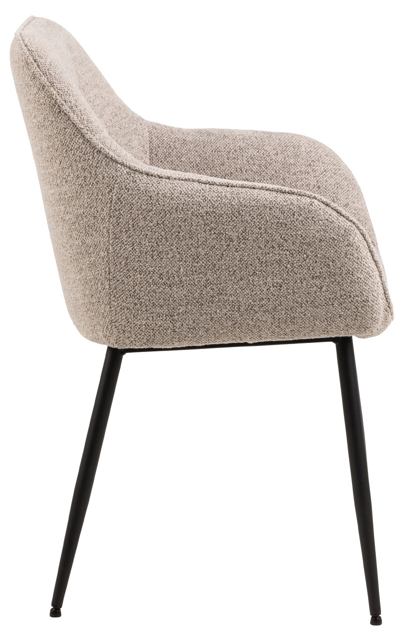 Scaun Brenda, Actona, 59x54.5x84.5 cm, tesatura Boucle/otel, bej - view 6