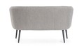 Canapea 2 locuri Avril, Bizzotto, 126 x 70 x 68 cm, otel/poliester Boucle, gri