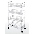 Cărucior cu 4 rafturi bucătărie/baie Metaltex Sprinter