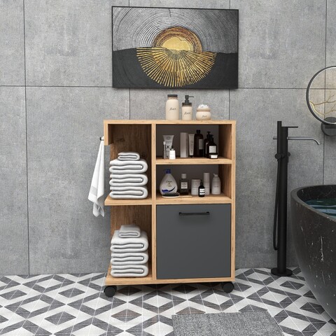 Dulap multifunctional, Arnetti, Rebusa, Pin Atlantic / Antracit