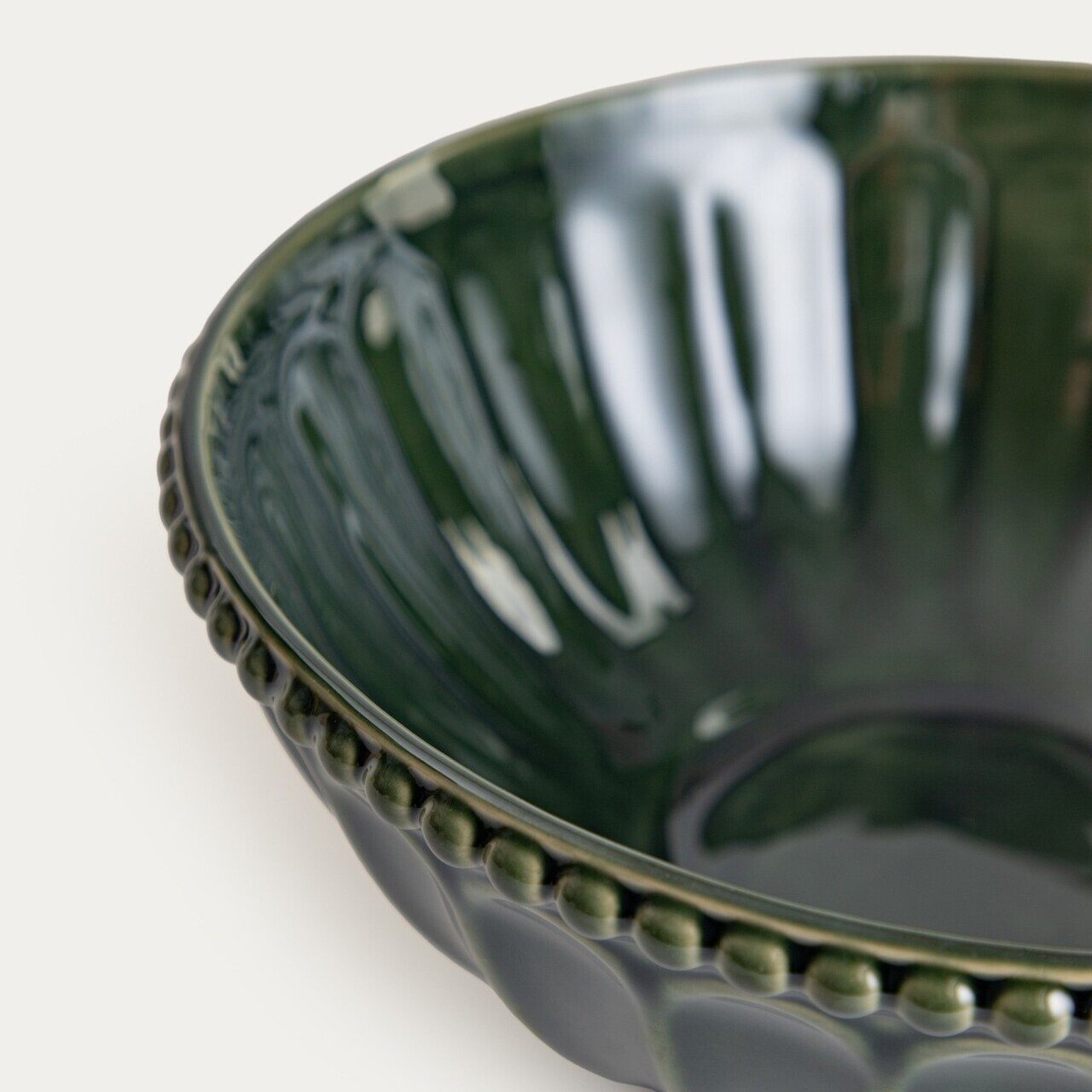 Platou servire Kobbi, Homla, 25.5x12.5 cm, ceramica, verde — imaginea 4