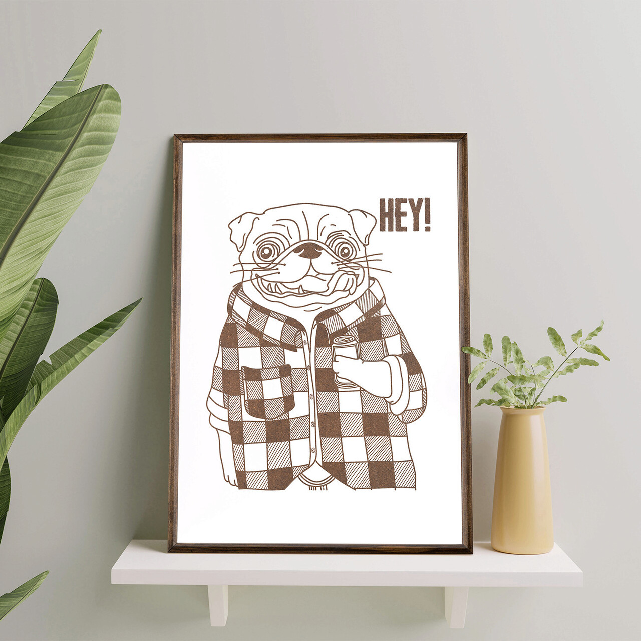 Tablou decorativ TD108 Lemn Desenat manual Natural