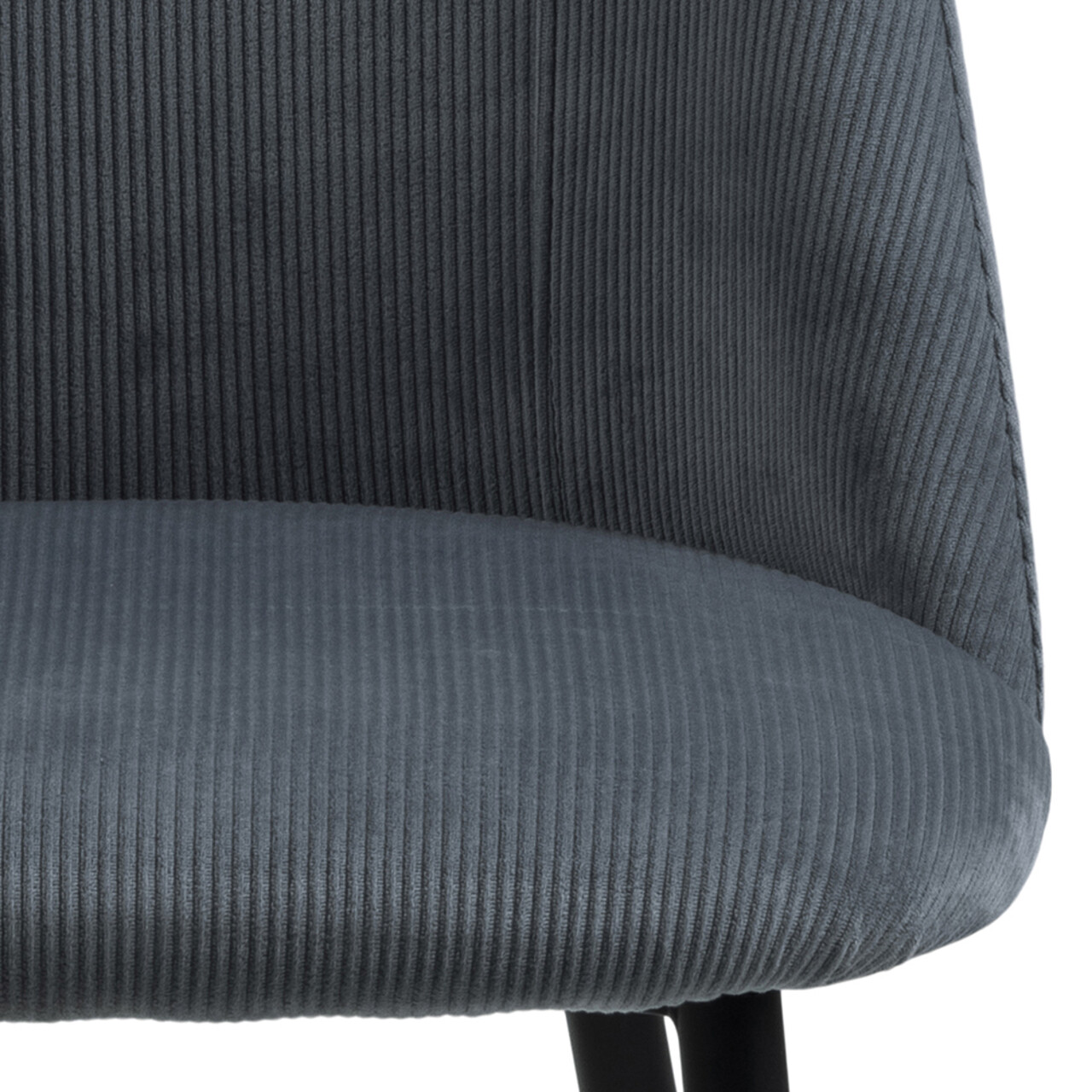 Scaun Ines, Actona, 49.2x57.5x84 cm, tesatura corduroy/otel, gri - view 9