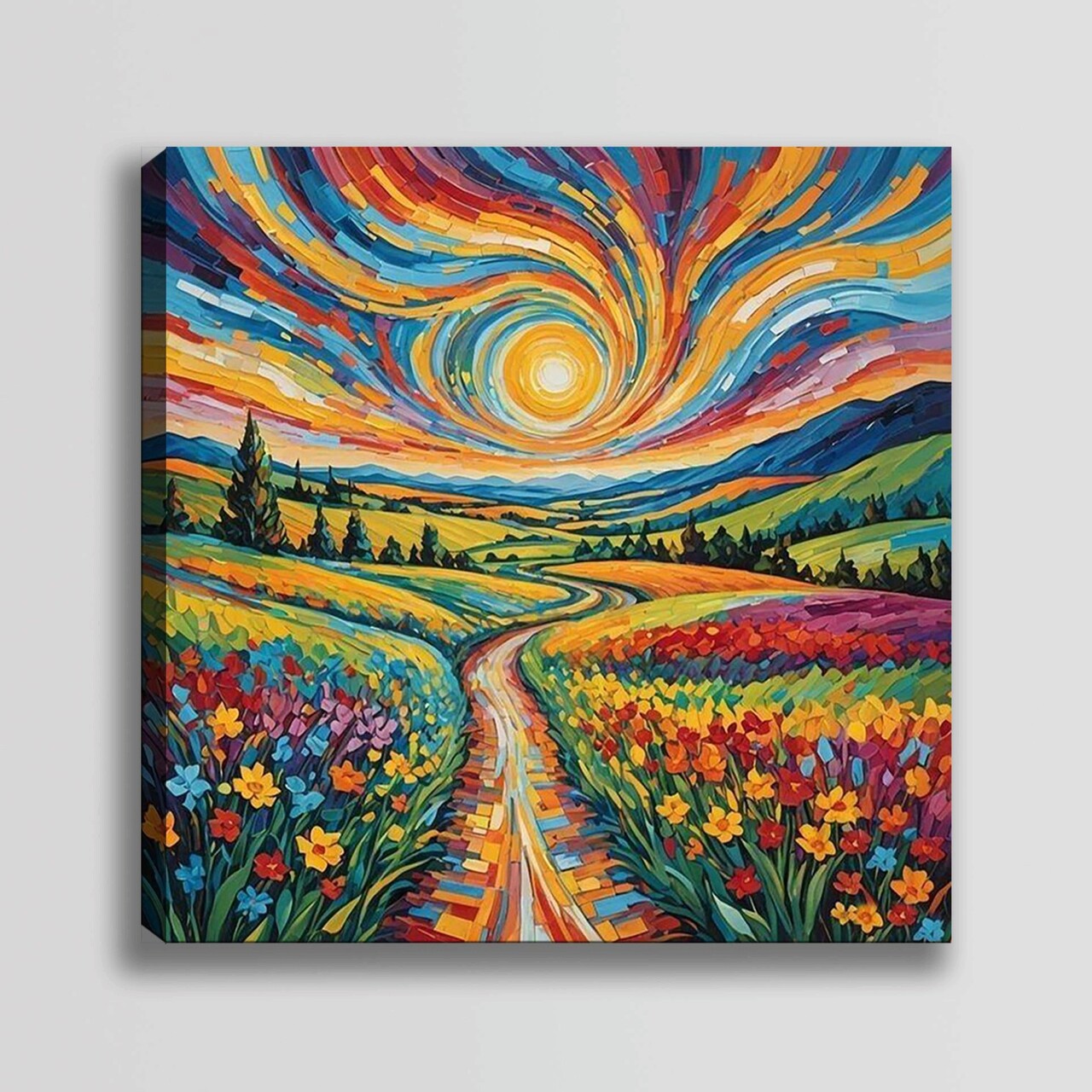 Tablou decorativ, KNV9991, Cadru: 100% LEMN (grosime: 3 cm), Multicolor - view 3