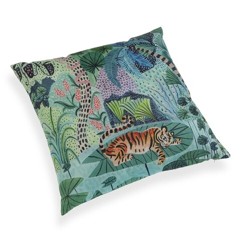 Perna decorativa tiger, versa, 45 x 45 cm, poliester