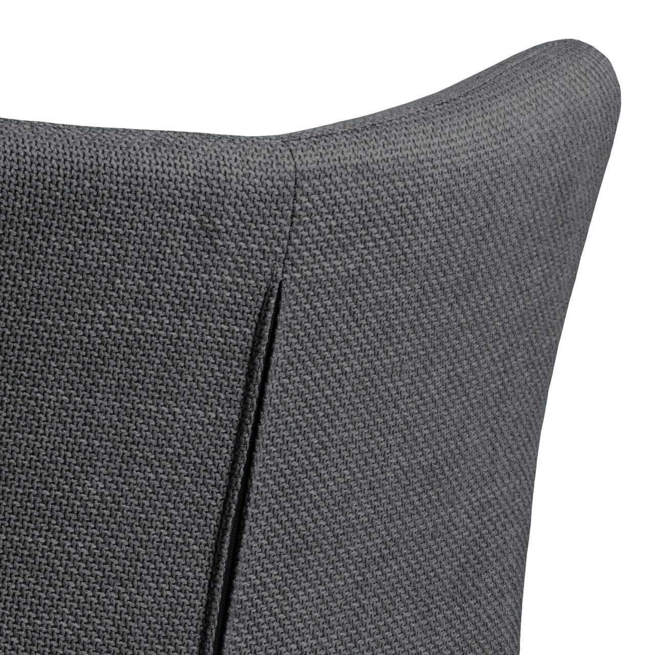 Scaun Laura, Actona, 57x61.5x86 cm, rotativ, tesatura structurata/otel, gri inchis - view 3