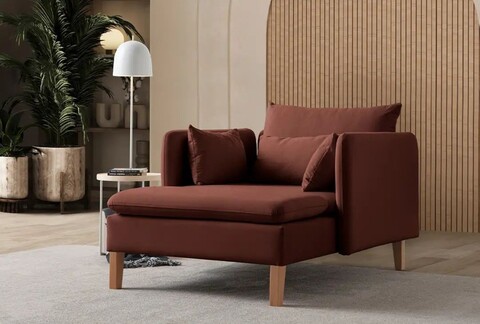 Fotoliu, Atelier del Sofa, 752EST1705, Frame: 70% HORNBEAM/30% MELAMINE COATED CHIPBOARD, Caramiziu