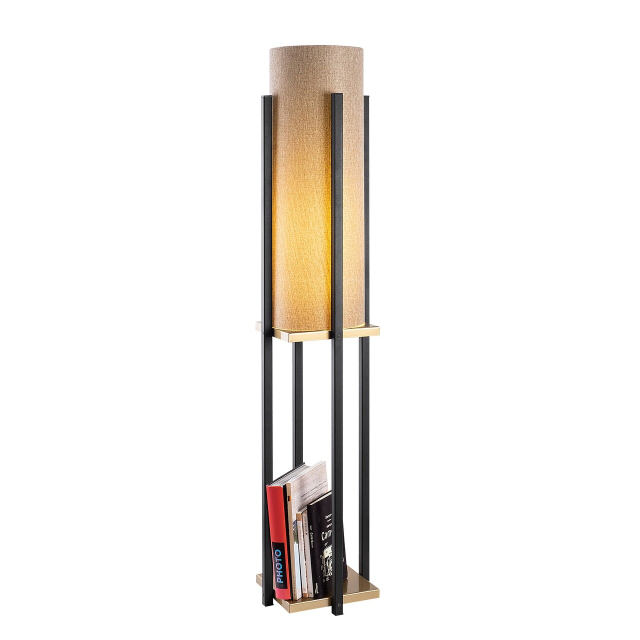 Lampadar, Lampana, 211LMP1116, Metal, Negru/Auriu