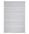 Covor, 22996A , 80x150 cm, Bumbac, Alb/Gri
