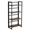 Biblioteca, Vasagle, 60 x 30 x 125.5 cm, fier/PAL, maro rustic