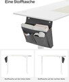 Birou reglabil pe inaltime, Songmics, 140x60x72-120 cm, PAL/otel, alb/bej