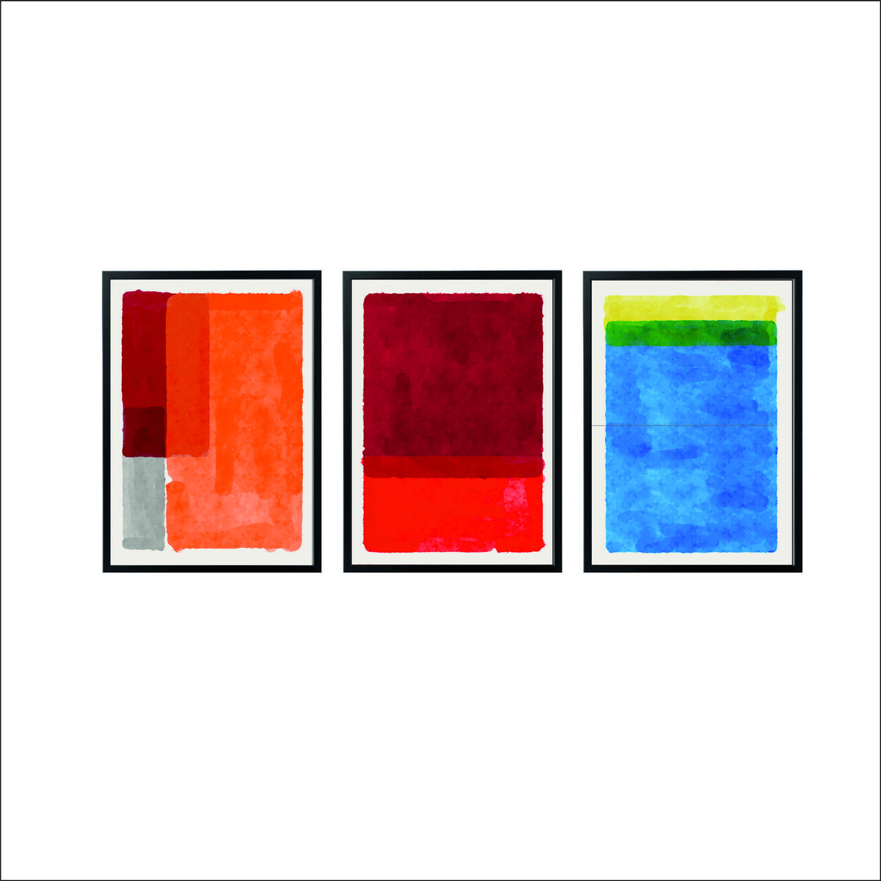 Set 3 tablouri decorative, Mp3-00122, Imprimare digitala, Multicolor - view 2