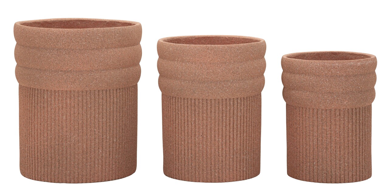 Set 3 ghivece, Mauro Ferretti, Colombia Outdoor, 41.5x50 cm, polirasina, rosu - view 7